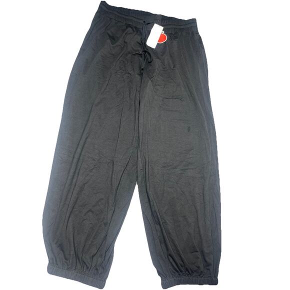 Cider Women's Black Jogger Pants Zip Up Waist Plus Size 2XL - Picture 1 of 12